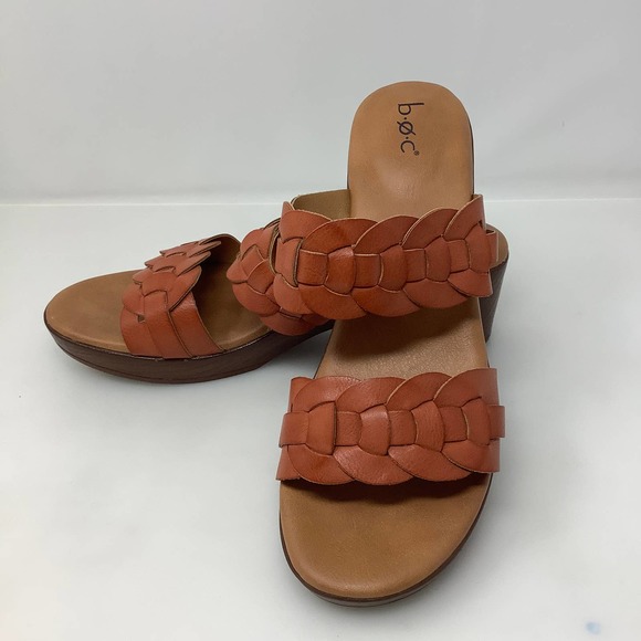 b.o.c. Jillian Faux Leather Braided Comfort Slide Sandals Size 10 New in Box - Picture 3 of 6